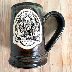 Carolina Renaissance Festival Mug 2011 Vintage Ceramic Miniature Handmade USA